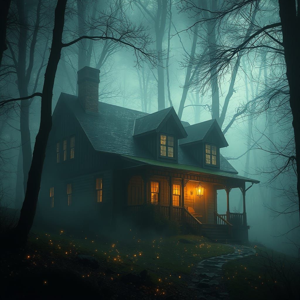 Mystical Forest House in Fantasy Style