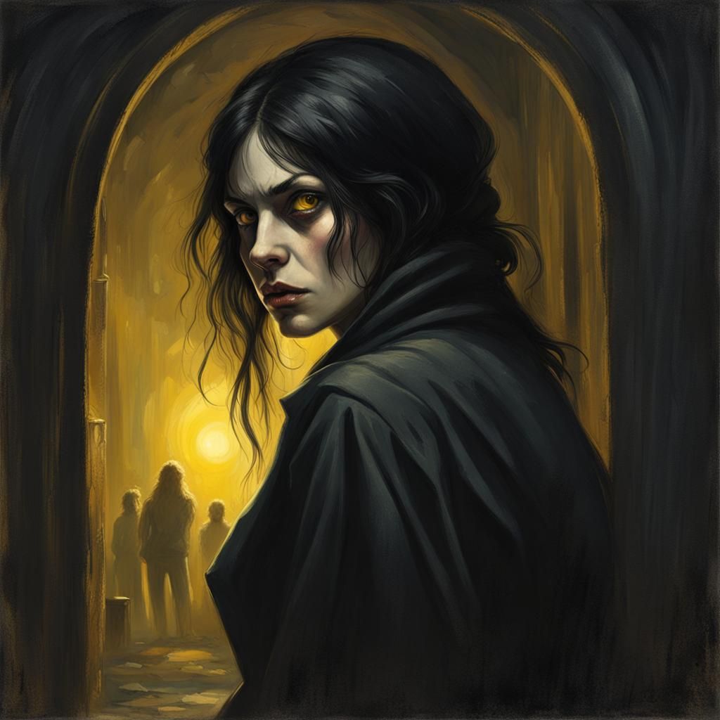 Eerie Thief Portrait in Horror Style
