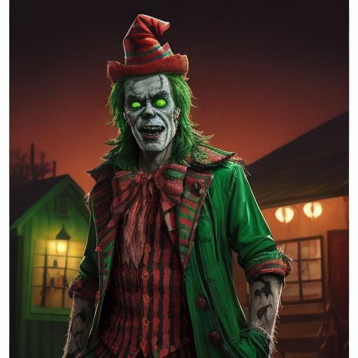 Freddy Krueger as The Grinch in Pop Art