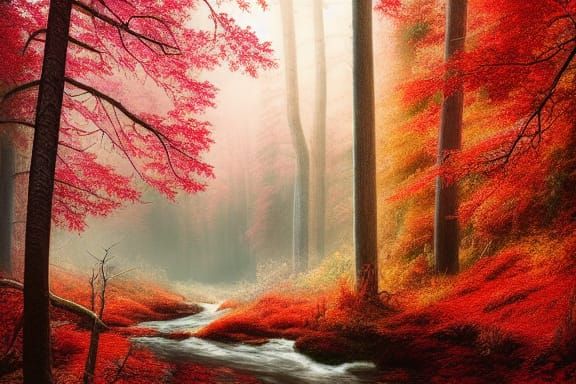Hyperrealistic Forest Scenery in Natural Light