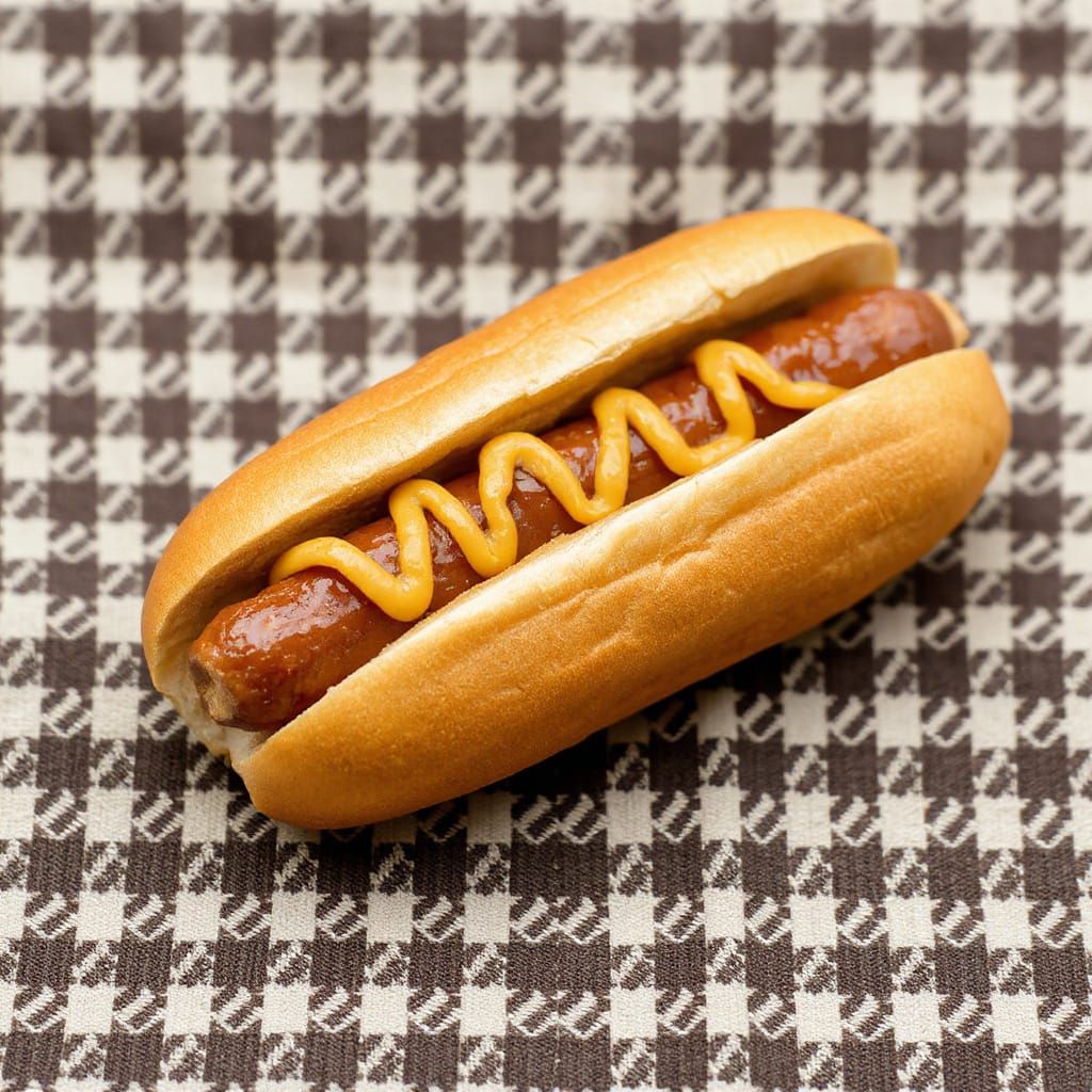 Hotdog Textured Houndstooth Pattern
