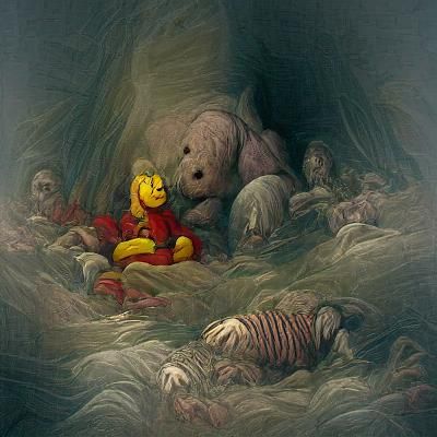 Winnie the Pooh Horror, Doré and Rutkowski Style