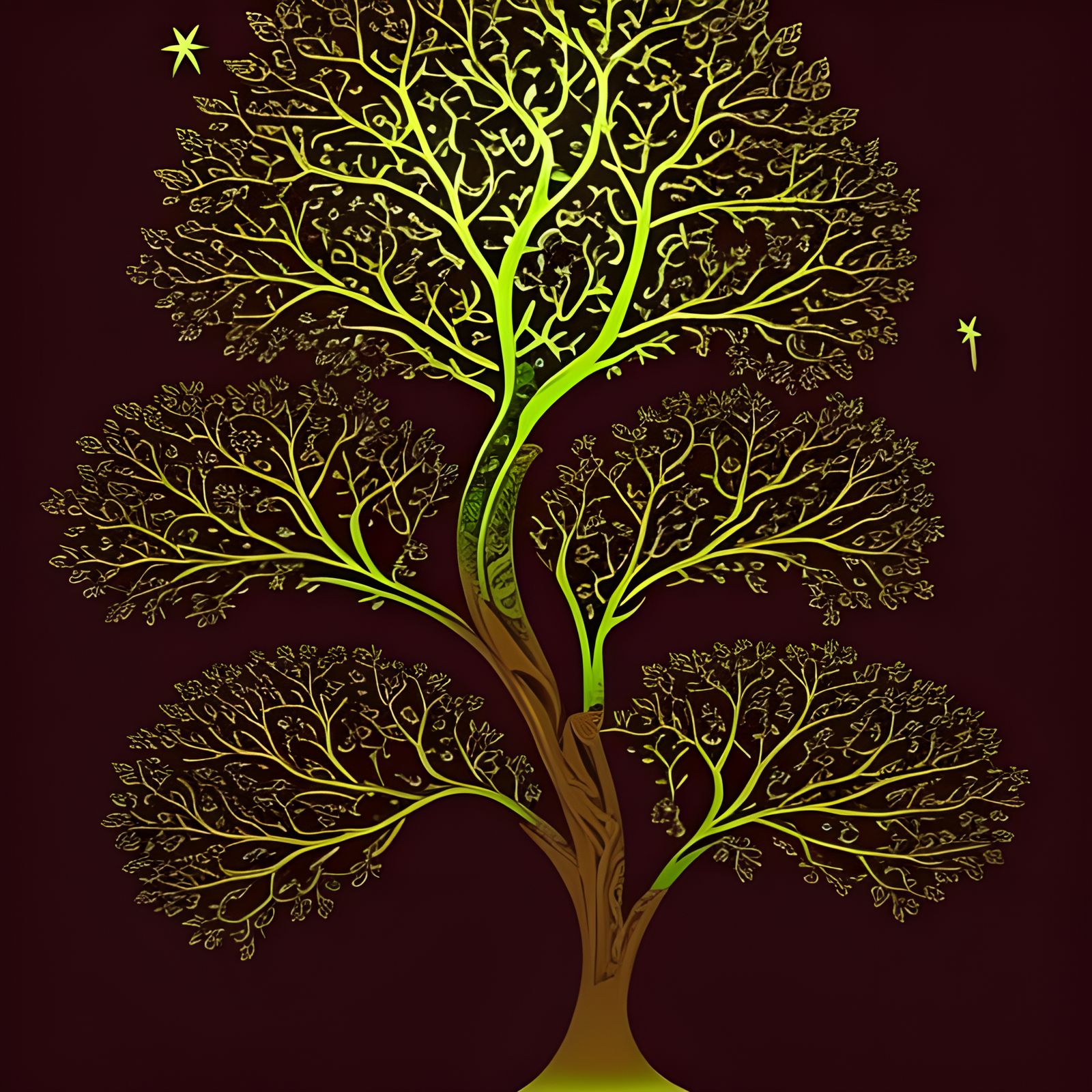 Glowing Mystical Tree of Life