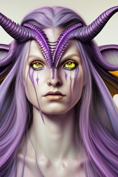 Tiefling Bard Fantasy Art Portrait in 8k