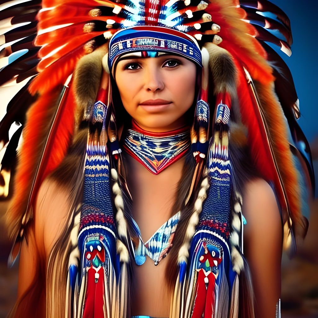 Beautiful native American Indian woman