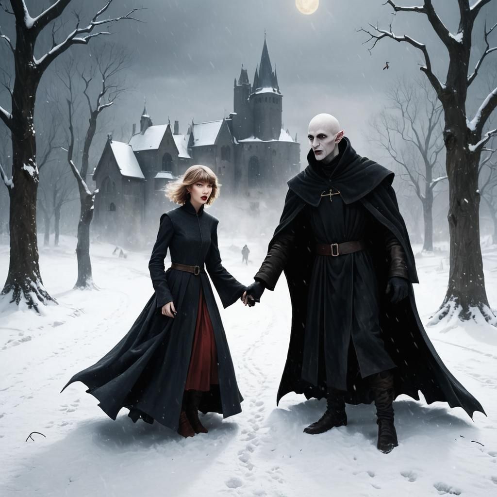 Nosferatu is a scary medieval monk rescuing Taylor Swift fro...