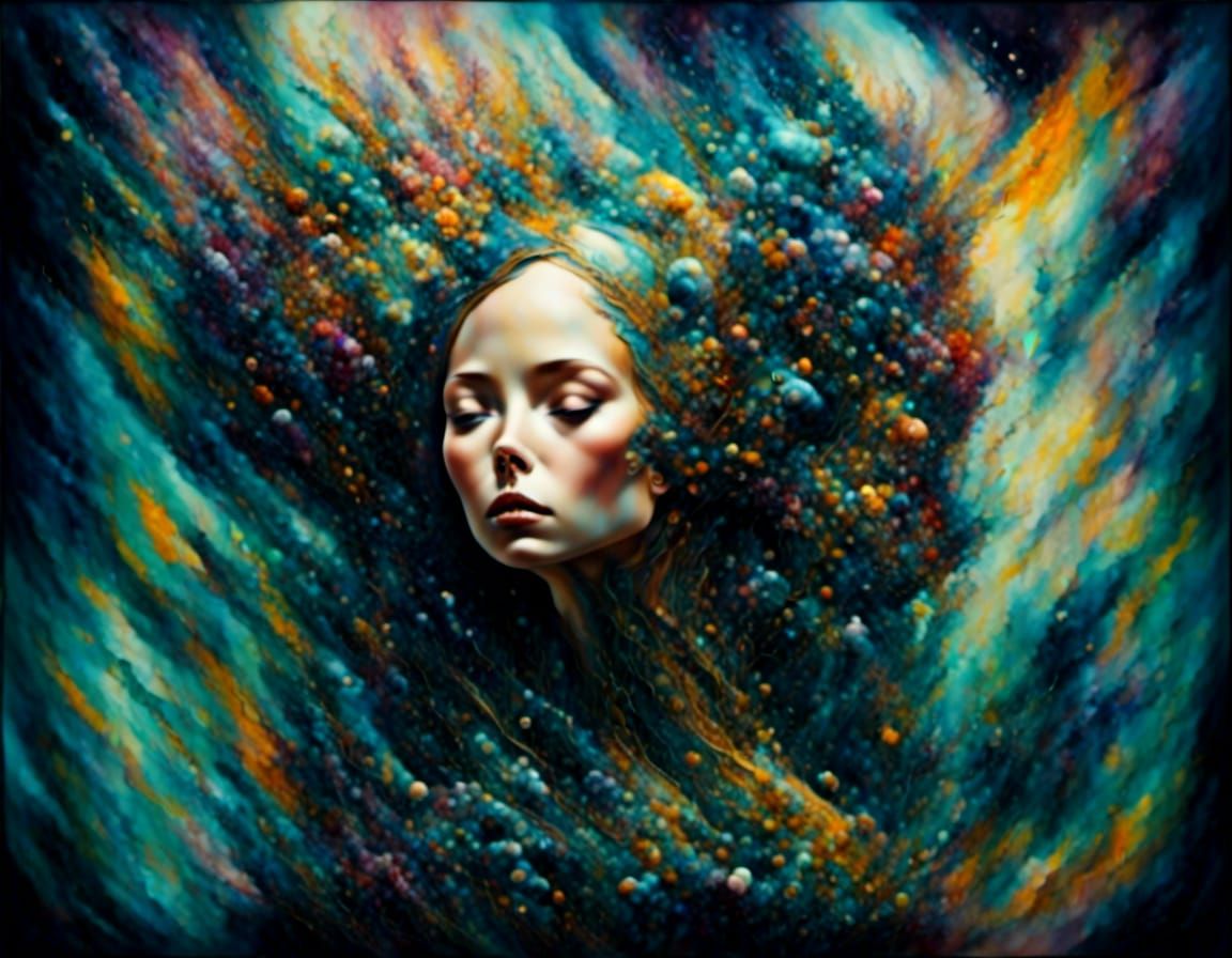 Celestial Being Portrait in Dreamlike Fantasy Realism