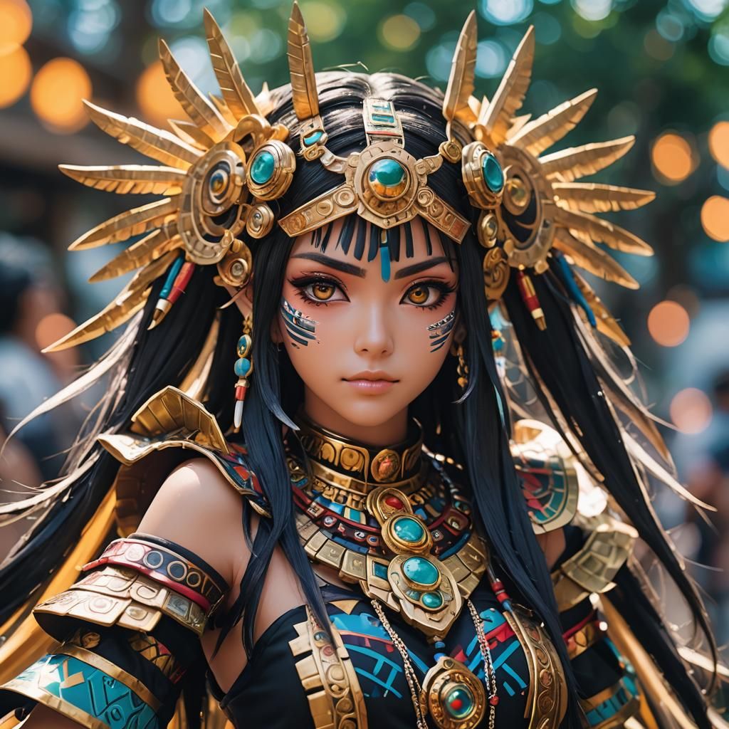 Anime Manga Girl Tezcatlipoca: Professional Photography