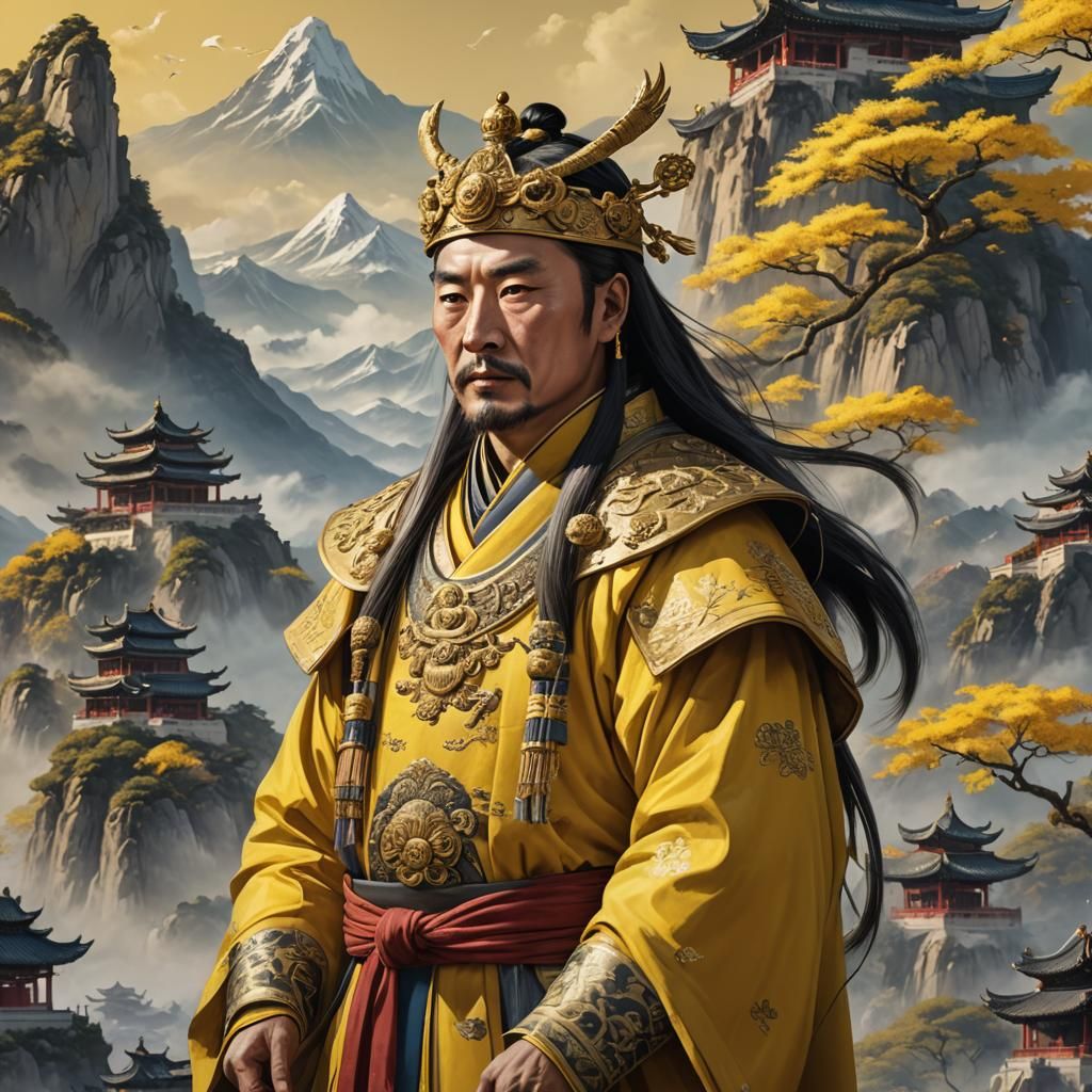 Chinese Emperor Portrait in Detailed Matte Painting