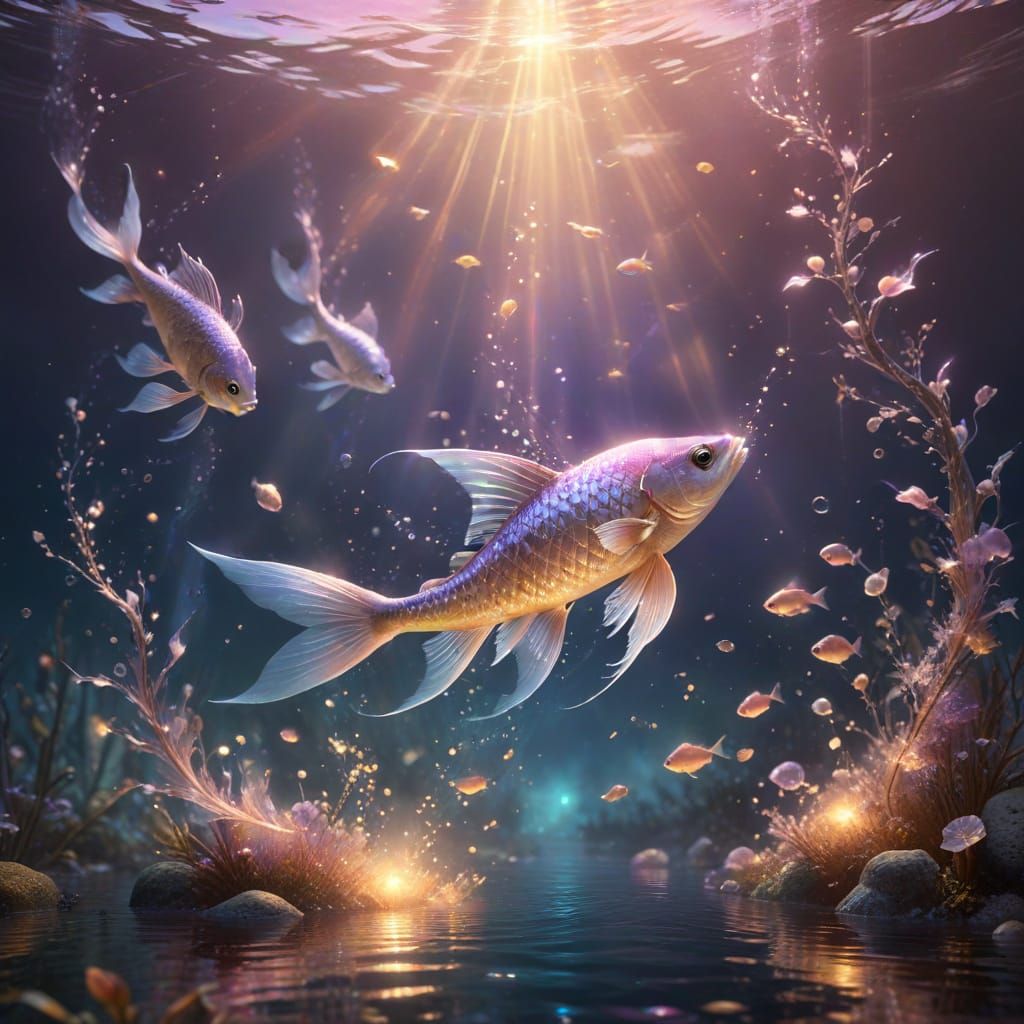 Ethereal Fantasy of a Shimmering Zodiac Maiden