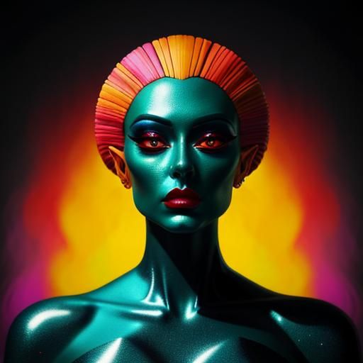 Surreal Glamorous Psychedelic Masterpiece in 8k