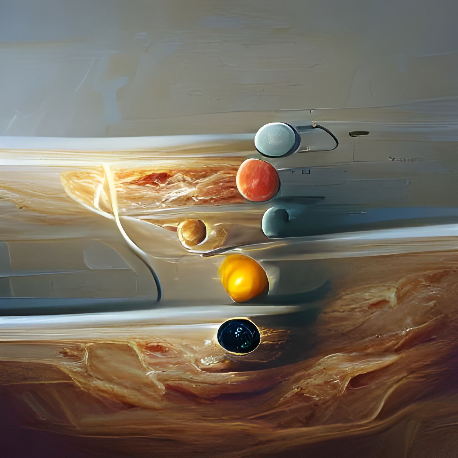 Solar System: Oil Painting Celestial Art