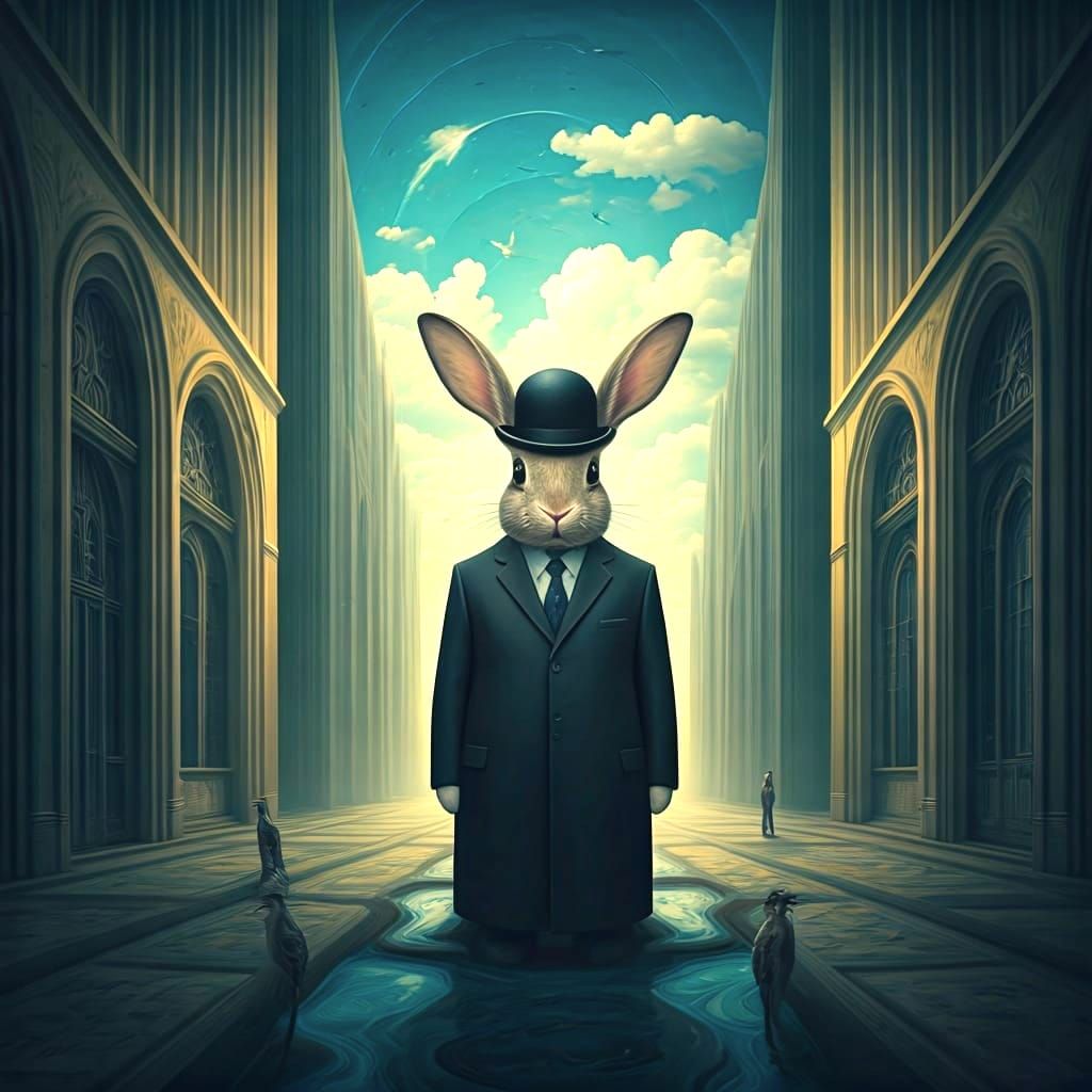 Bunnies Rule Cosmos in Surreal Hyperrealist Reality