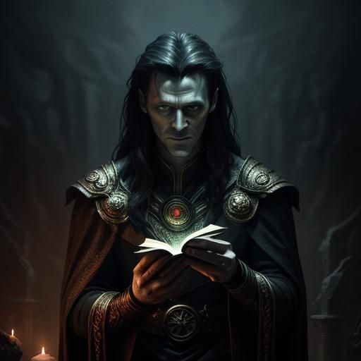 Loki as Warlock Conjuring Magic in Dungeon