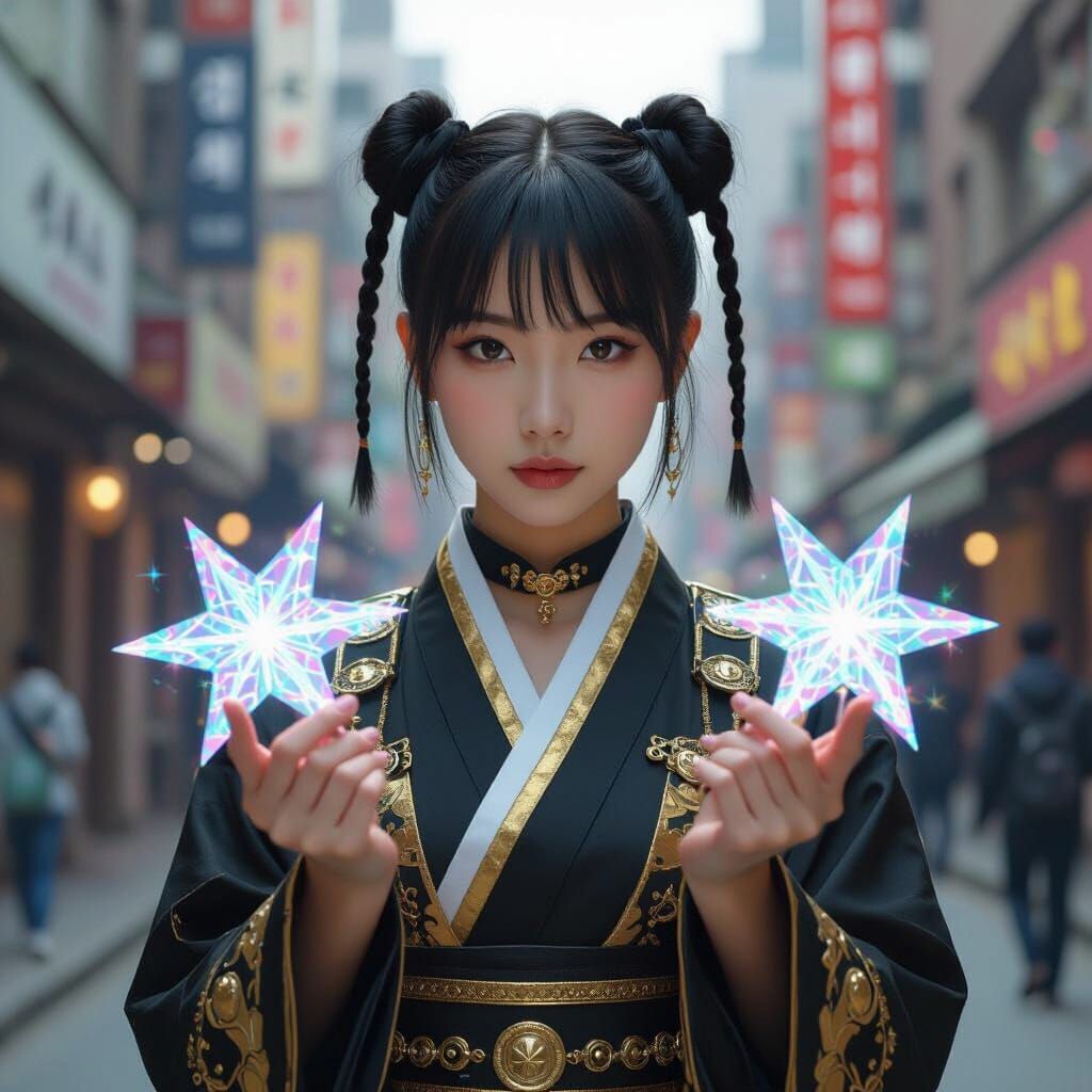 Zoey: K-Pop Demon Hunter in Seoul Street