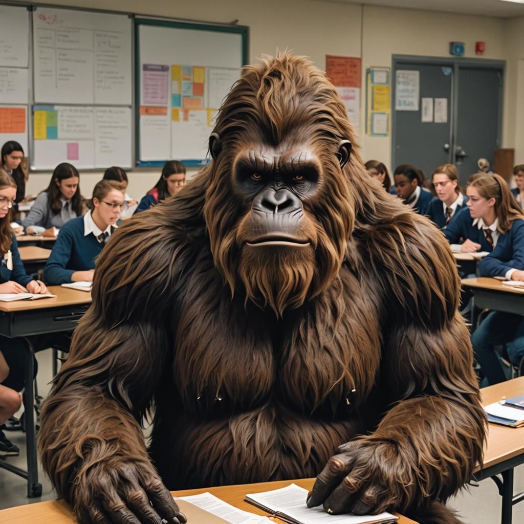 Bigfoot Attends High School English Class