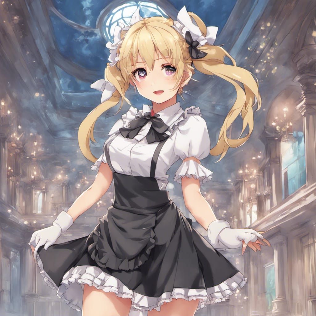 Anime Style Maid with Ribbons