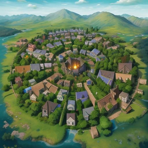 Fae Village Seen From Above