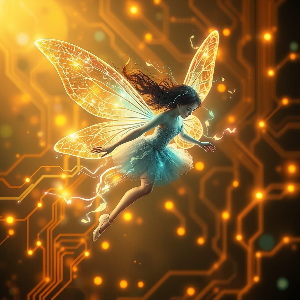 Fairy Flight Through Electronic Circuit