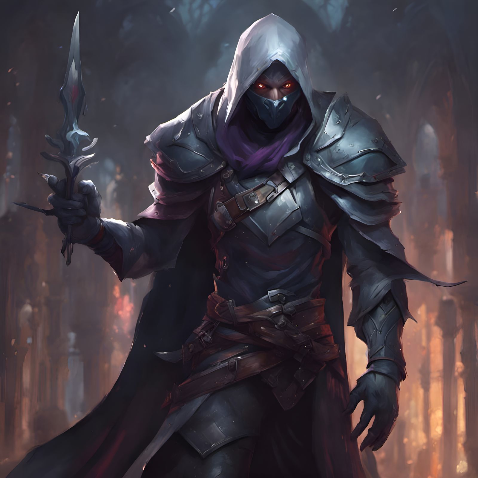 Drow Rogue Stealing: Hyperdetailed Portrait in Unreal Engine...
