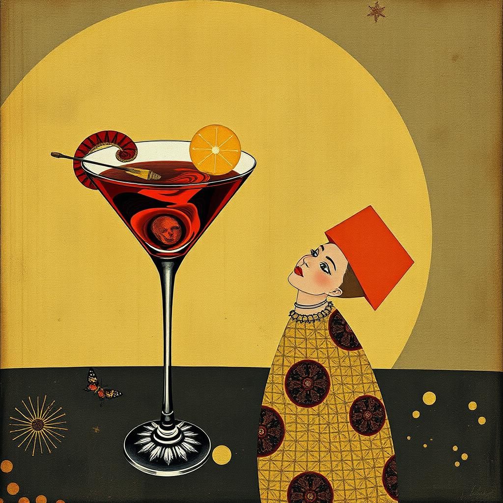 Martini in Art Nouveau Textile Style