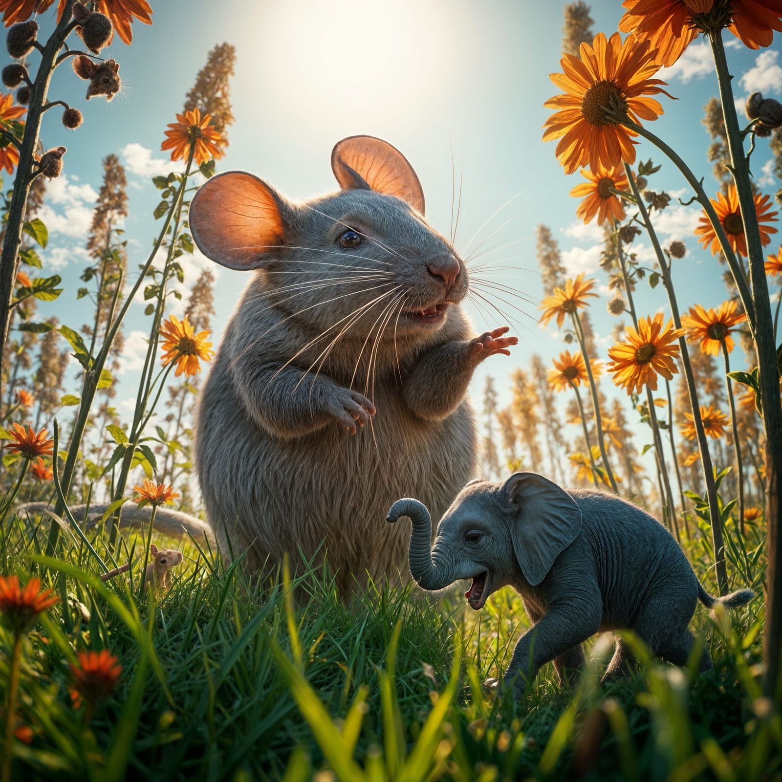 Surreal Mice Kingdom Unveils Tiny Elephant Realm in Whimsica...