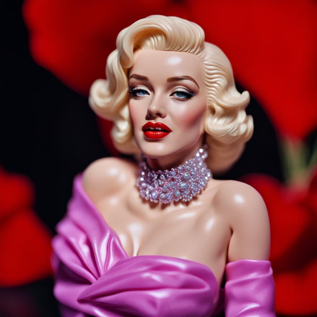 Hyperrealistic Marilyn Monroe Plastic Action Figure