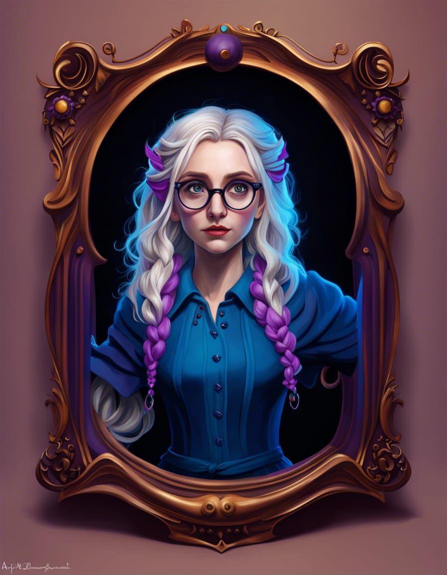 Luna Lovegood Digital Painting in Burtonesque Style