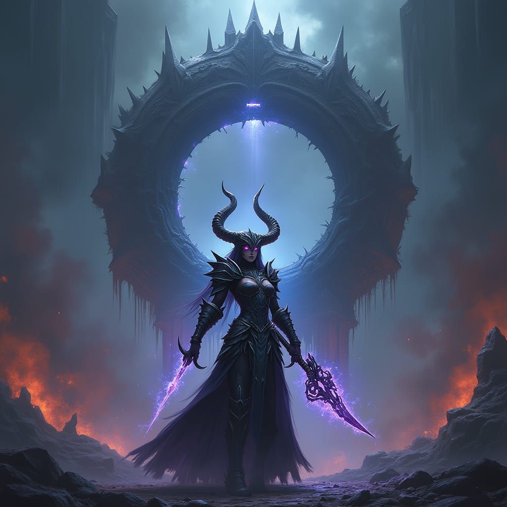 A Death Knight Guardian of the Shadowlands Portal
