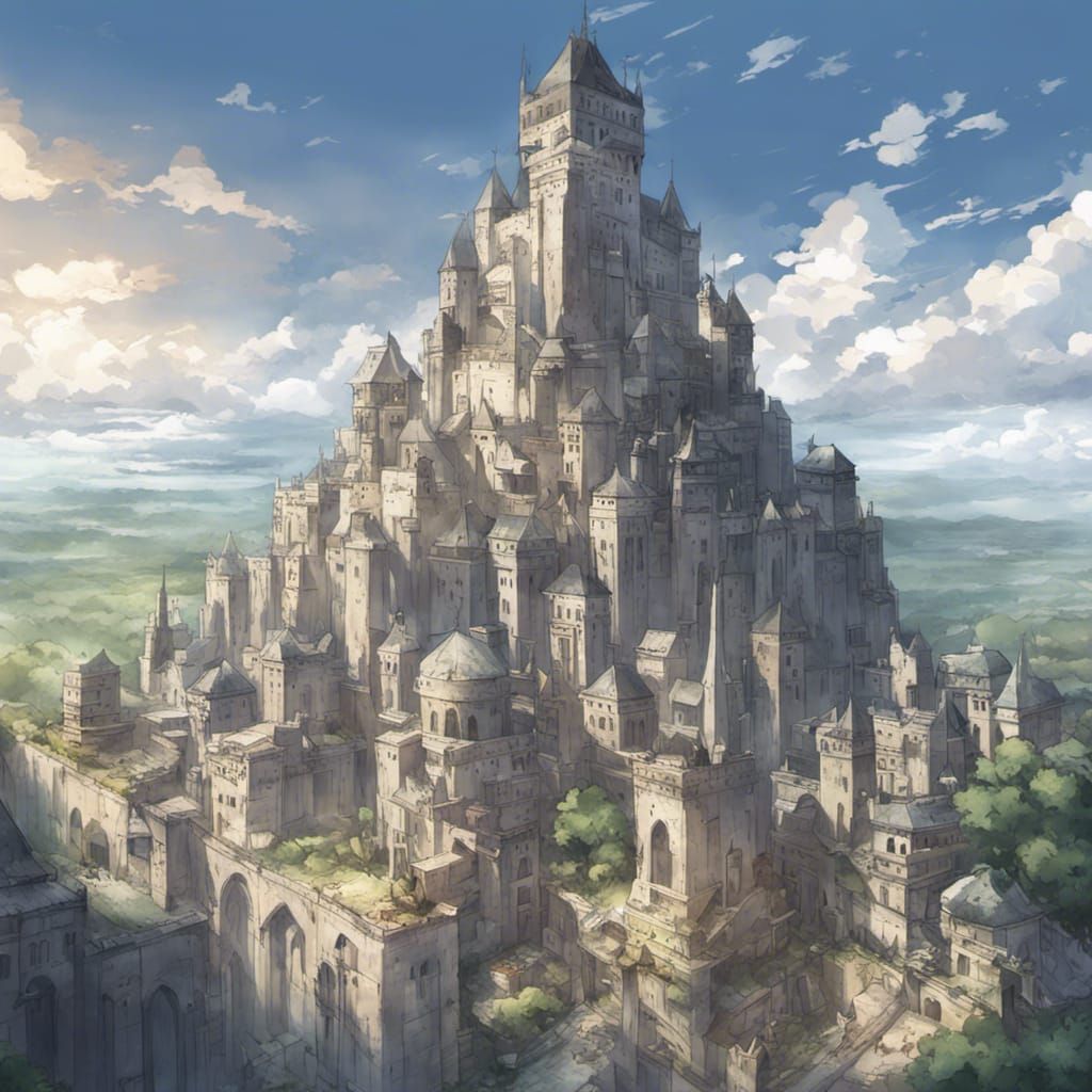 Epic Citadel View in Anime Style
