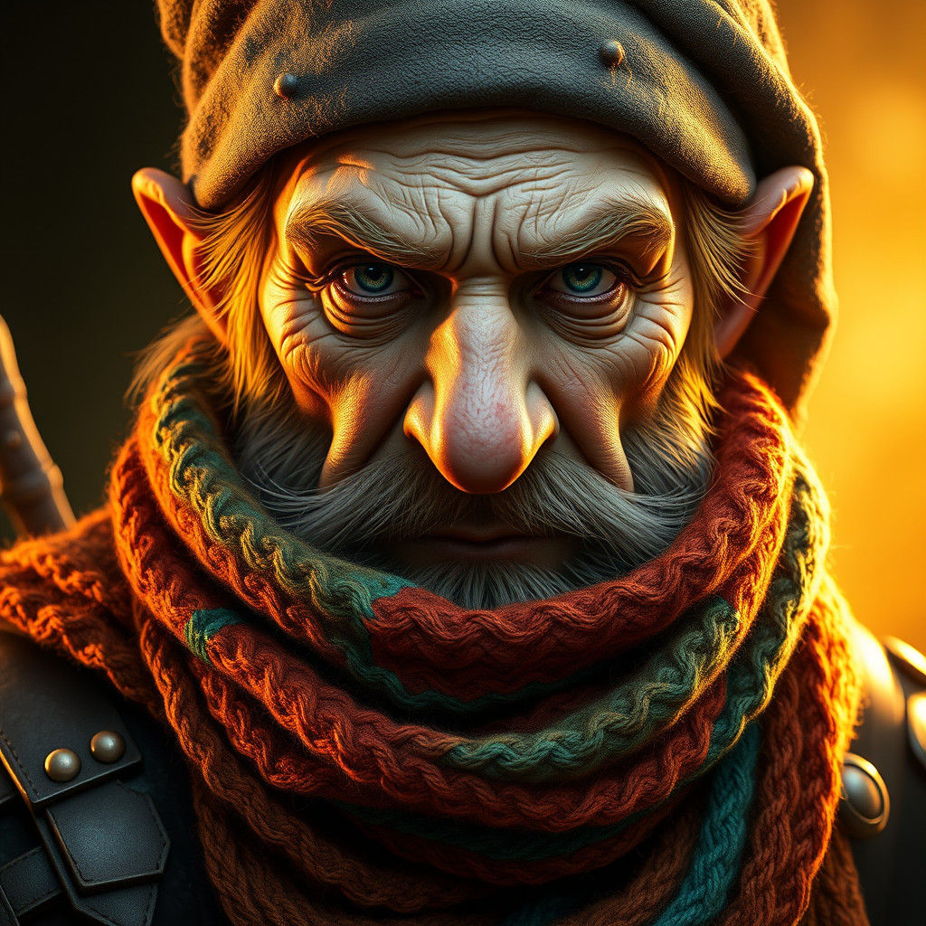 Dwarf Thief Portrait in Historical Engraving Style