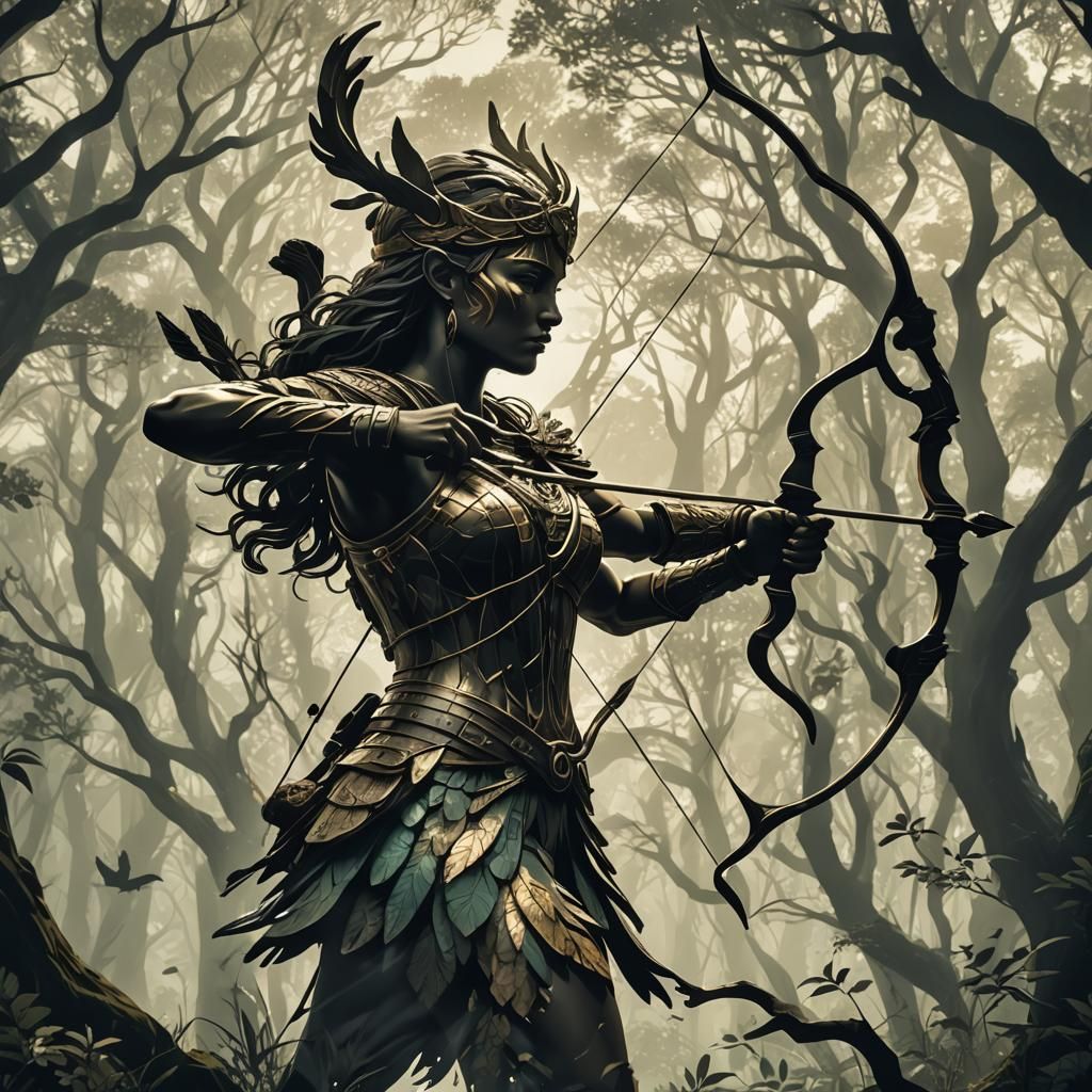 Artemis, Goddess of the hunt, wilderness, and archery