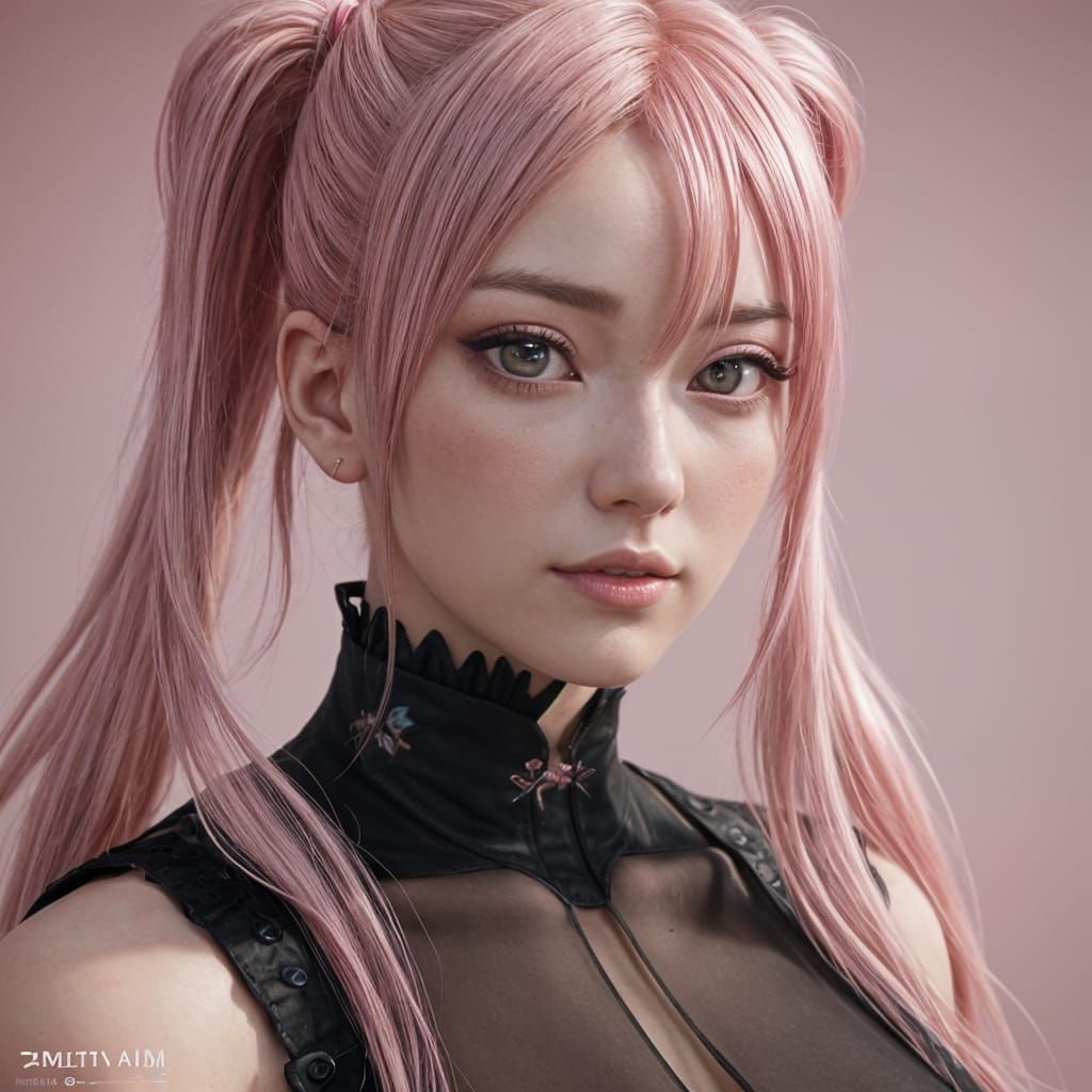 Stunning Woman Portrait in 3D Anime Style