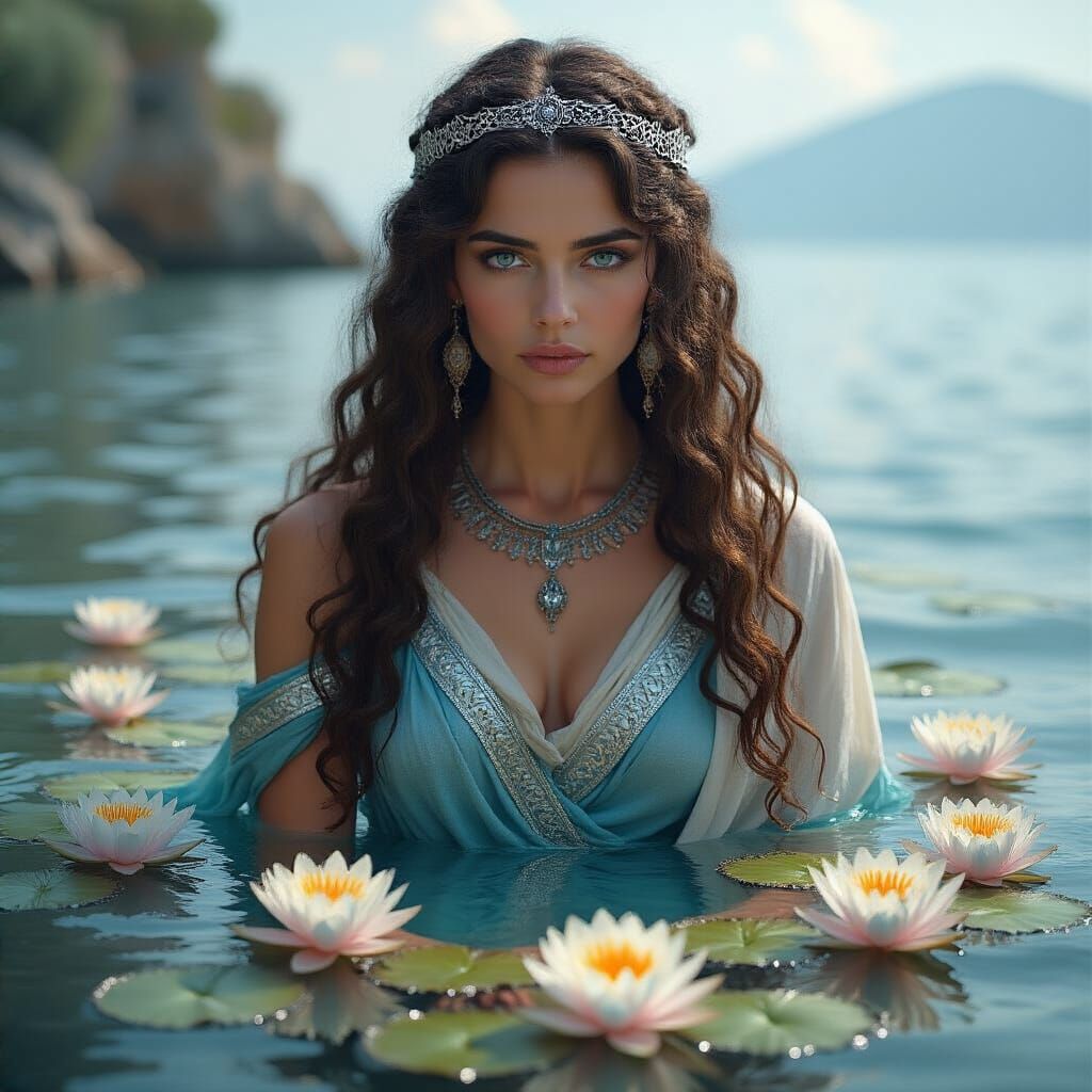 Galene, Greek Goddess of Calm Seas in Classical Style