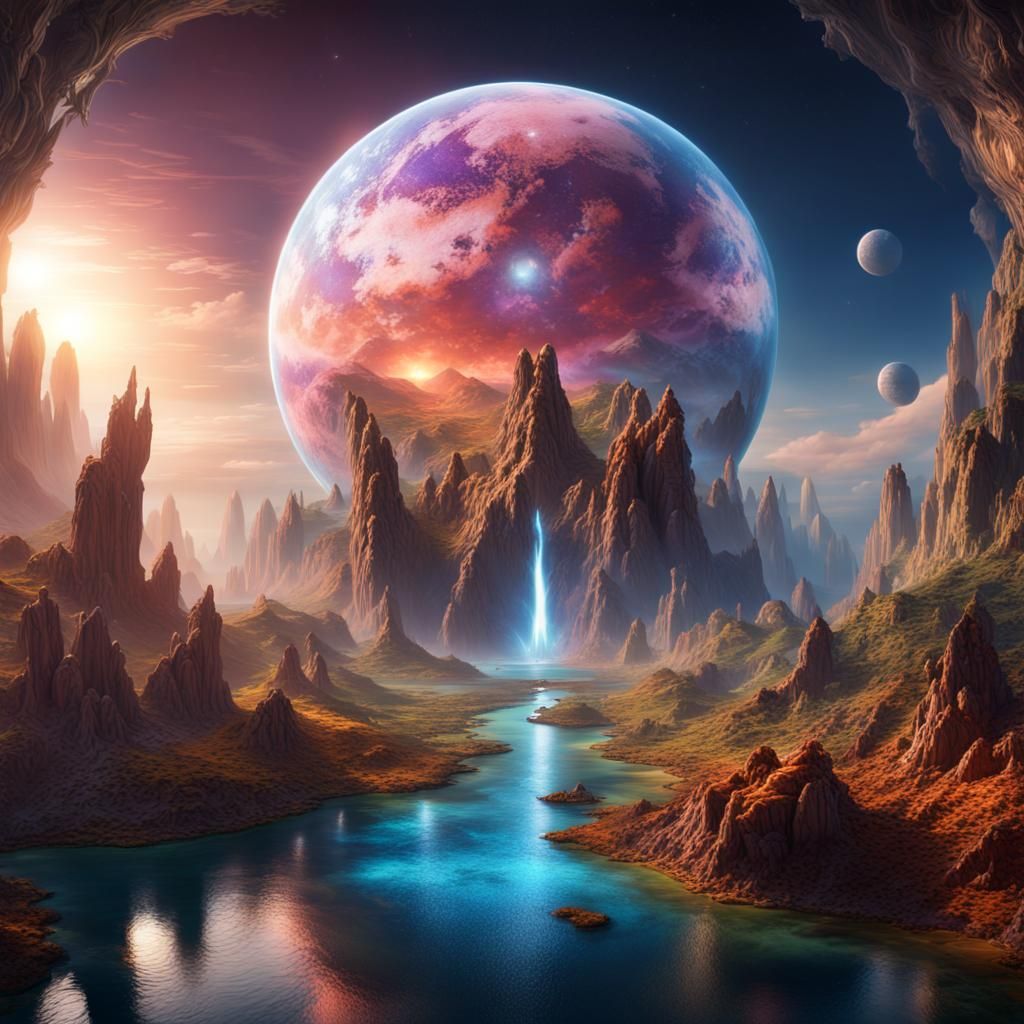 Untouched New Planet: A Divine Crystalline Realm