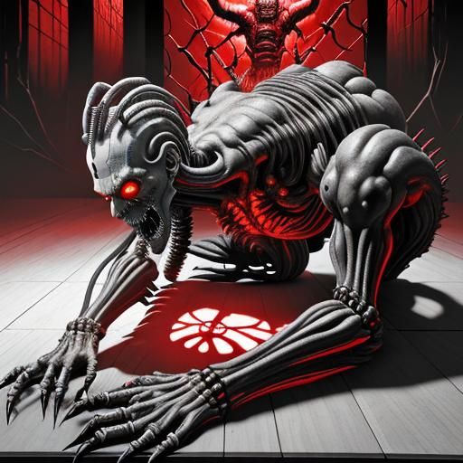 Haunting Cyberpunk Cenobite Concept Art in Grisly Detail