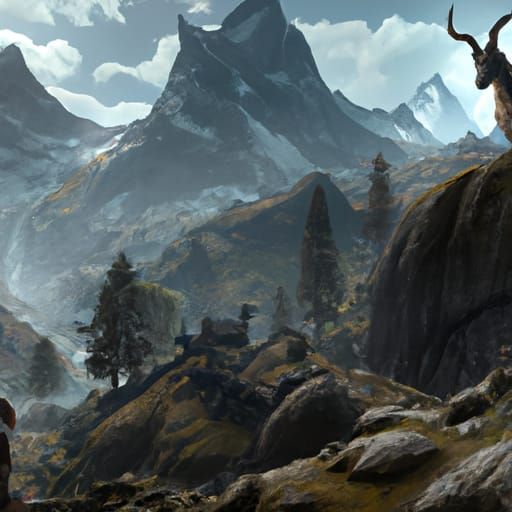 Epic Skyrim Landscape: Digital Matte Painting