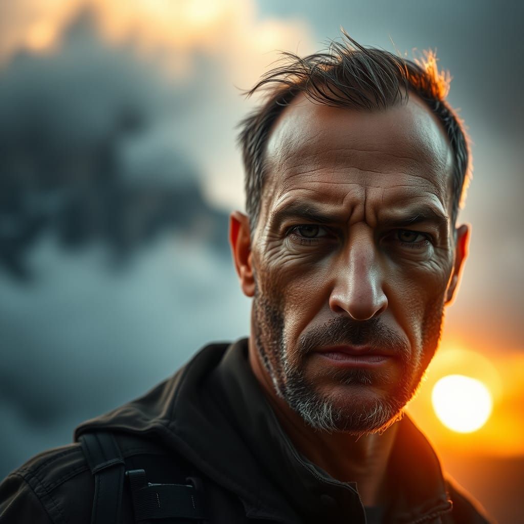 Granite Peaks Portrait with Golden Light