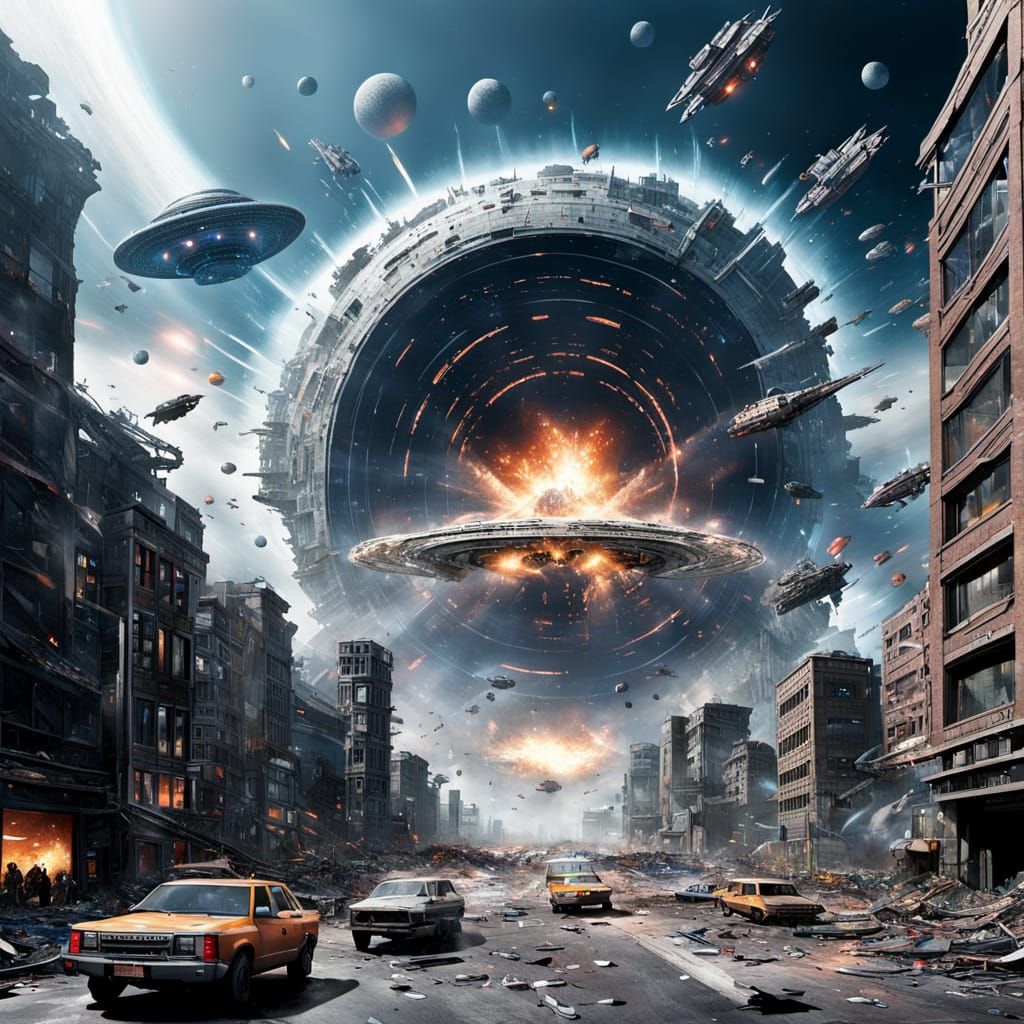 Cosmic Destruction: Spaceship Crashes into Dyson Ring Habita...