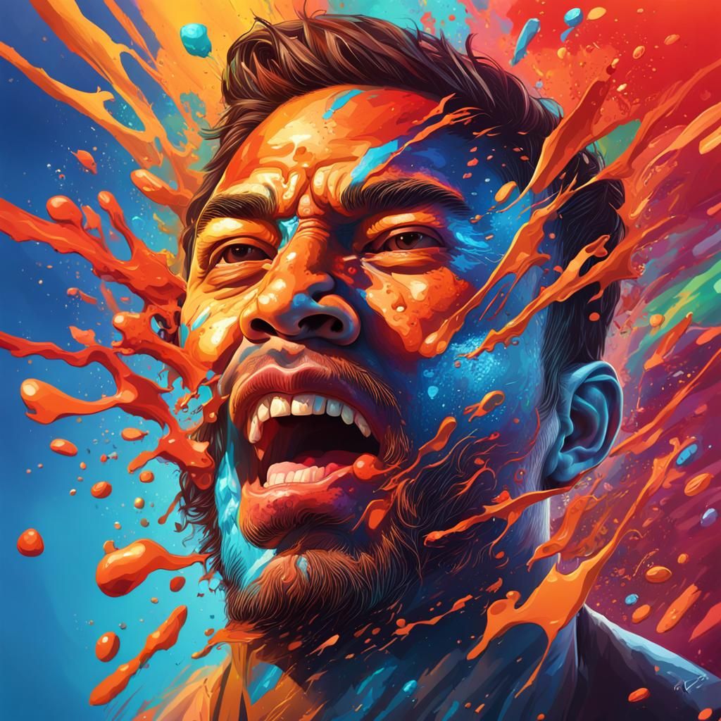 Dramatic Portrait in Hyperrealistic Digital Art Style