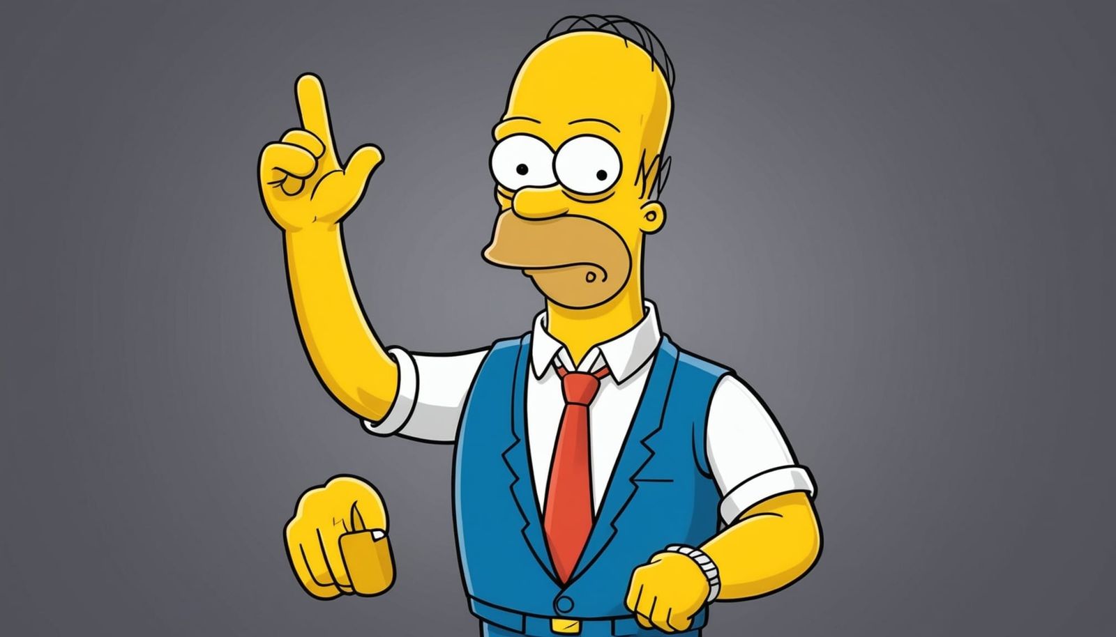 Antisocial Character in Simpsons Cartoon Style