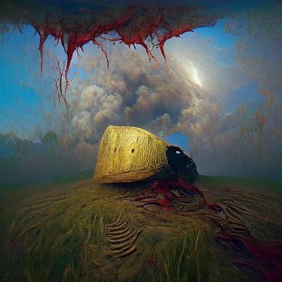 Nightmarish Surreal Landscape Painting