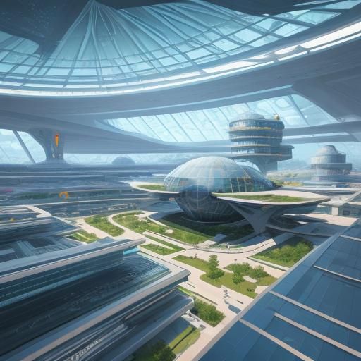 Futuristic Geodesic Dome Hospital Concept Art