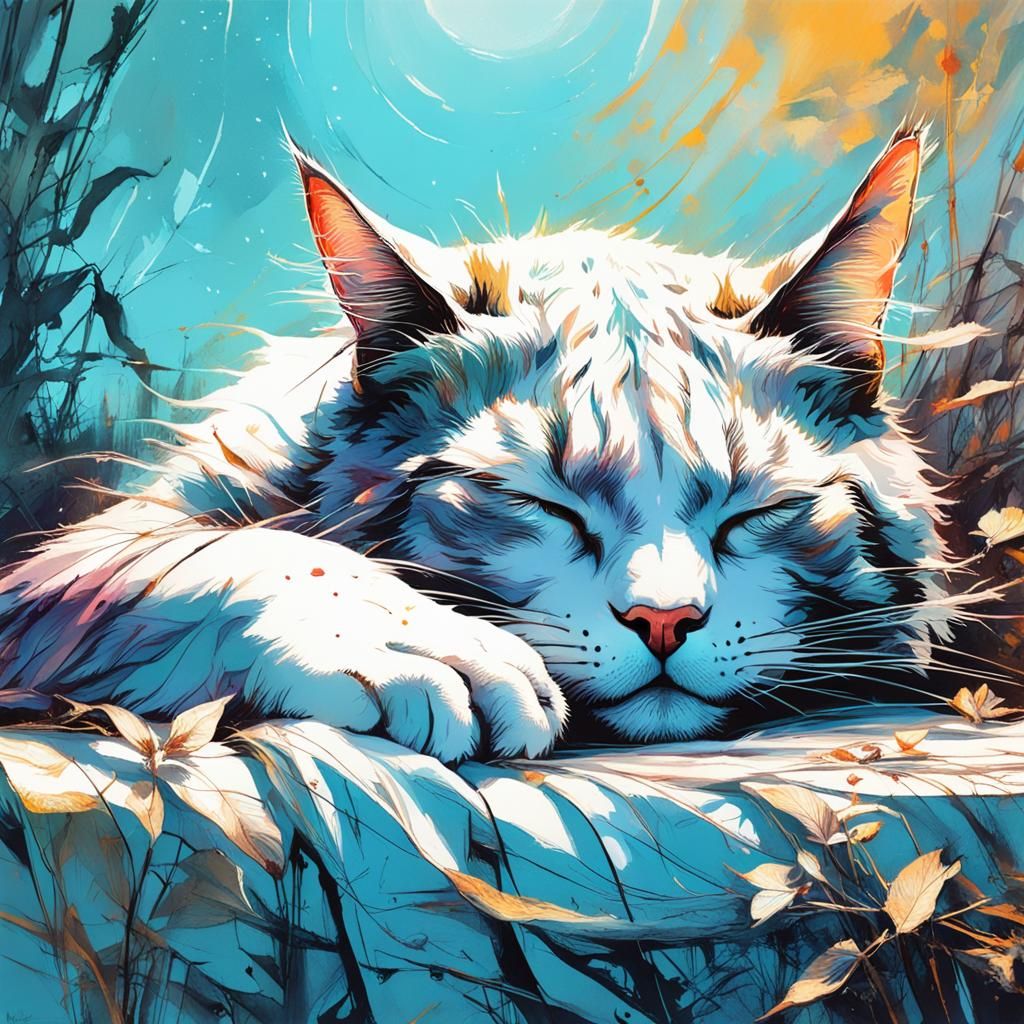 Cat Nap in Sunshine: Detailed Concept Art