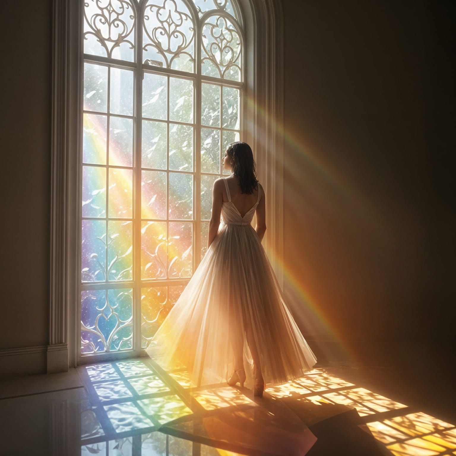 Prismatic Light Creates a Rainbow