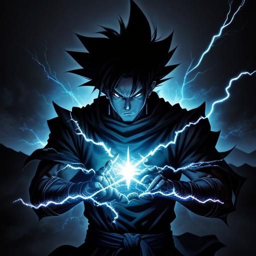 Dark Fantasy Anime Hero in a Moody Landscape