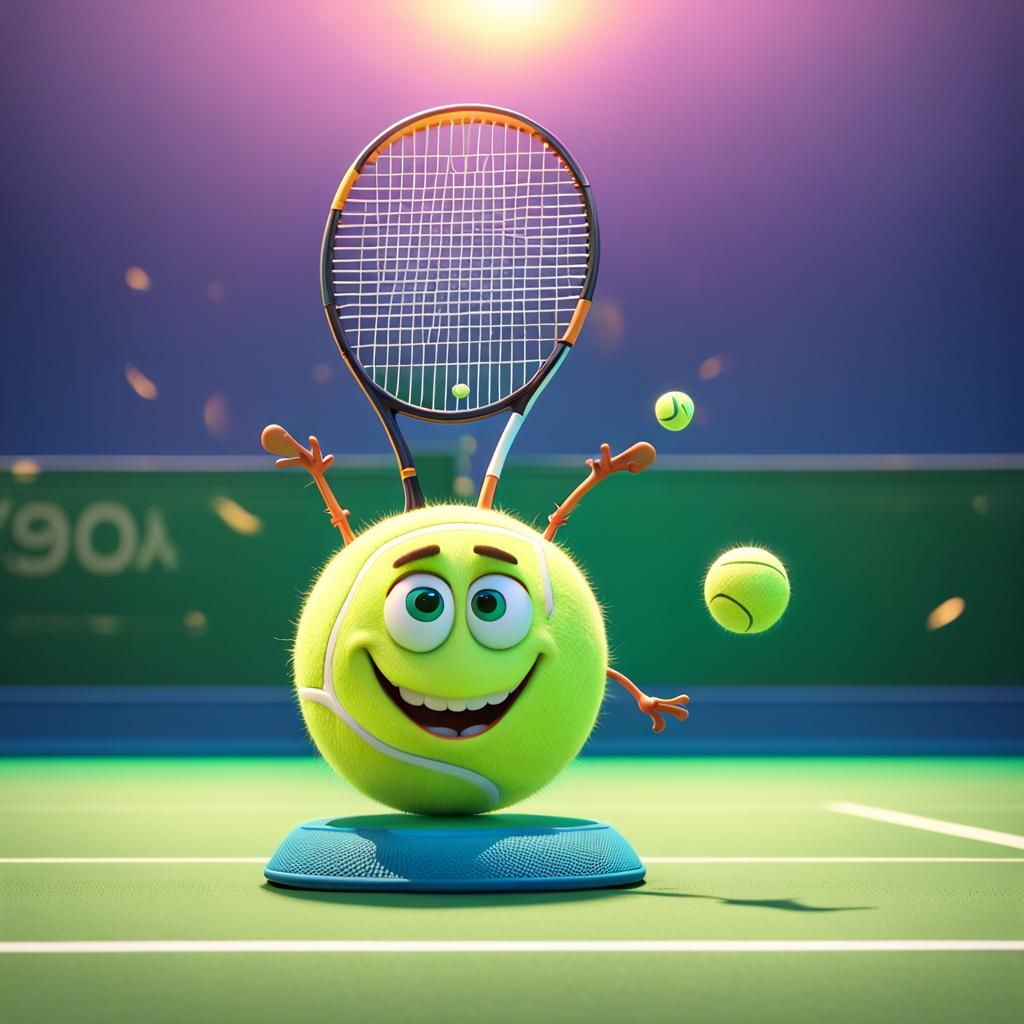 CGI Bug's Eye View of Tennis Match