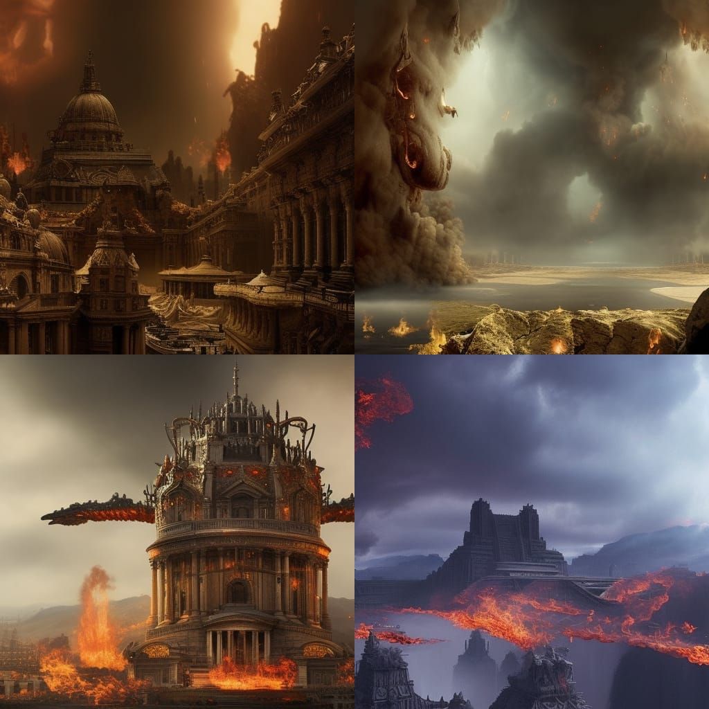 Epic Hellfire Digital Matte Painting