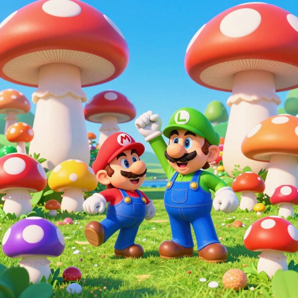 Mushroom Kingdom Candyland With Mario & Luigi