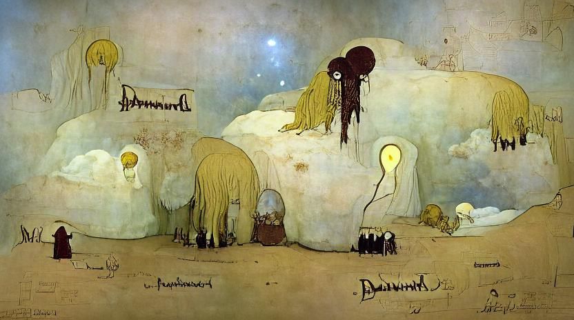 Enchanted Forest Painting in Dreamworld Style